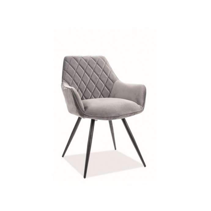 Стул с подлокотниками Linea Velvet серый