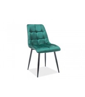 Стул Signal CHIC Velvet Bluvel 78 зеленый/черный