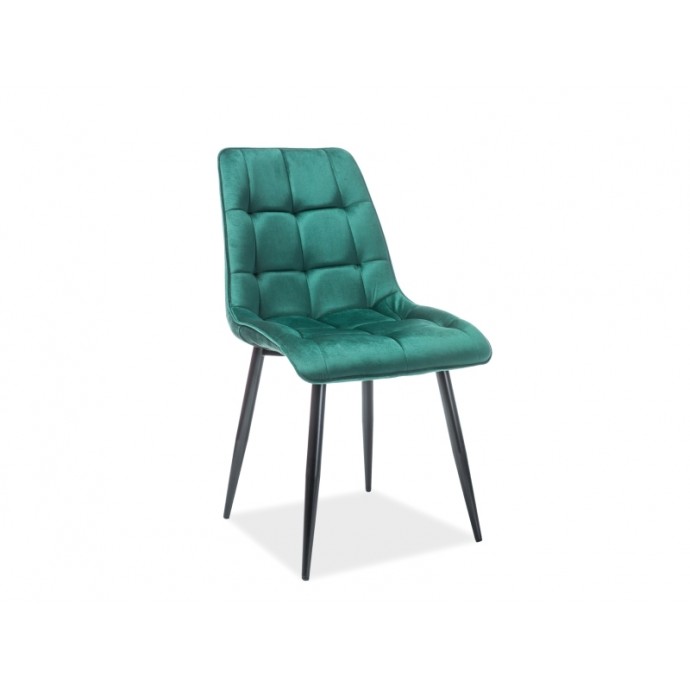 Стул Signal CHIC Velvet Bluvel 78 зеленый/черный