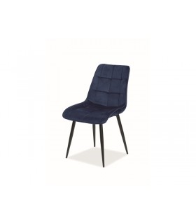 Стул Signal CHIC Velvet Bluvel 86 темно-синий/черный