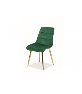 Стул Signal CHIC Velvet Bluvel 78 зеленый/золотой