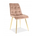 Стул Signal CHIC Velvet Bluvel 28 бежевый/золотой