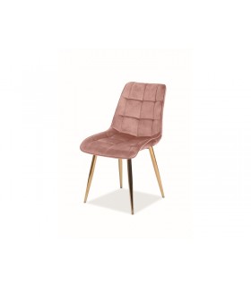 Стул Signal CHIC Velvet Bluvel 52 античный розовый/золотой