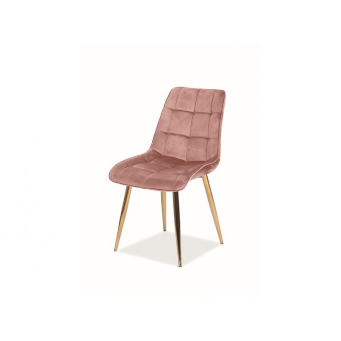 Стул Signal CHIC Velvet Bluvel 52 античный розовый/золотой