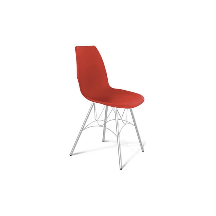 Стул Sheffilton SHT-ST29/S100 красный RAL3020/хром лак