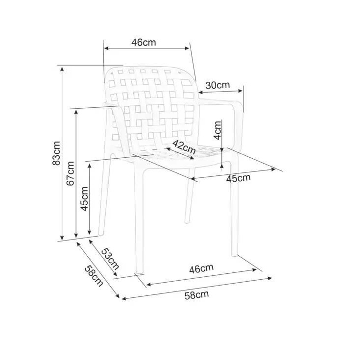 Пластиковый стул SIGNAL STRIP серый