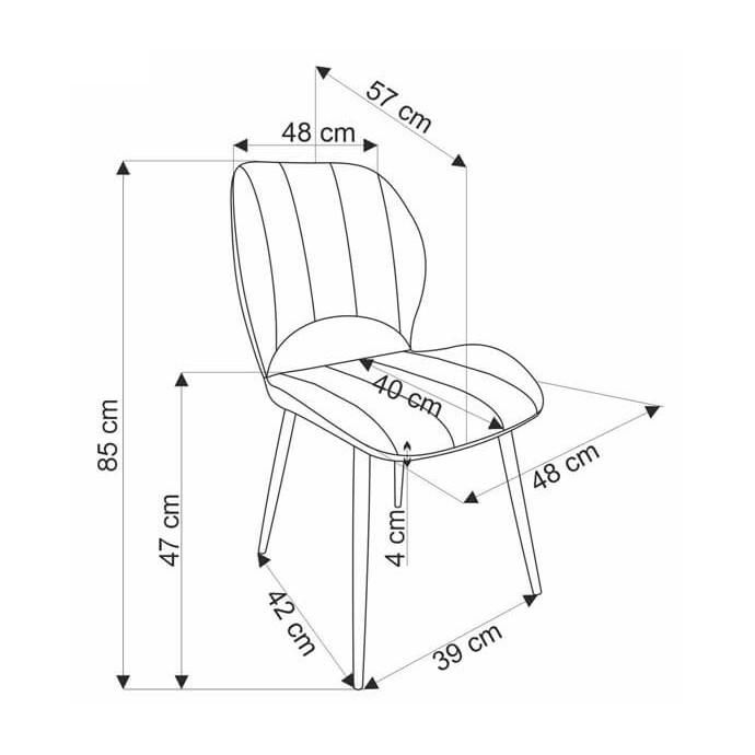 Стул HALMAR K538 серый
