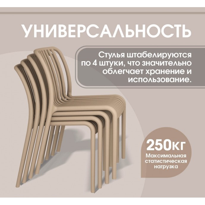 Пластиковый стул Sheffilton SHT-S173 капучино