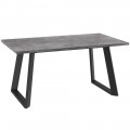 Раздвижной стол LOFT LUX-160 160/205х90 Дымчатая керамика/Чёрный