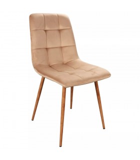 Стул SIGNAL MILA D Velvet Bluvel 28 бежевый/дуб