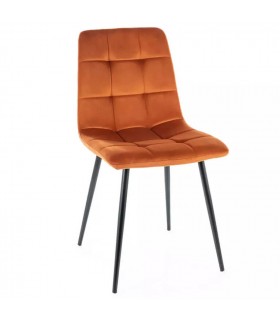 Стул SIGNAL MILA Velvet Bluvel 4215 корица/черный