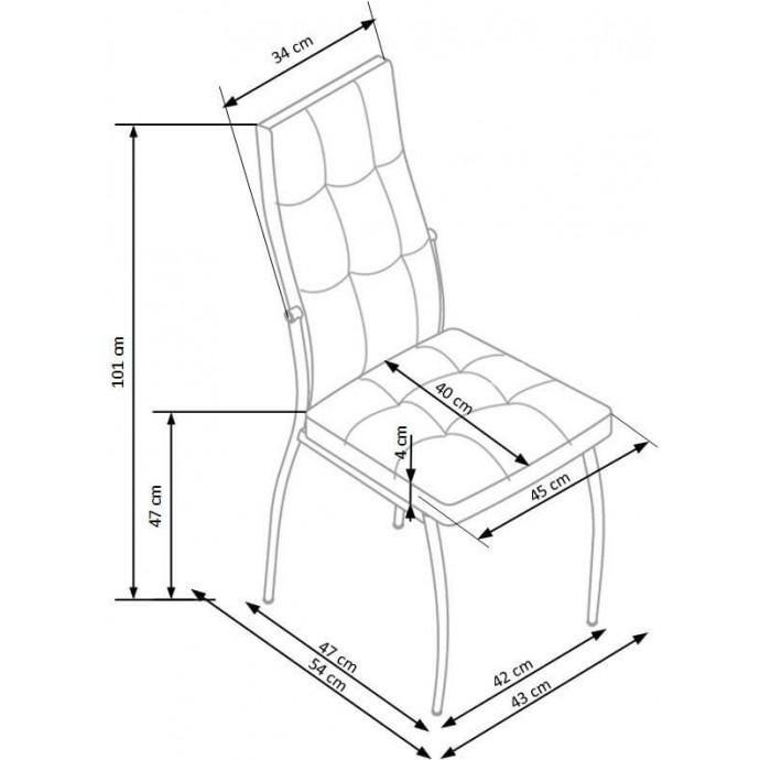 Стул HALMAR K416 горчичный/хром