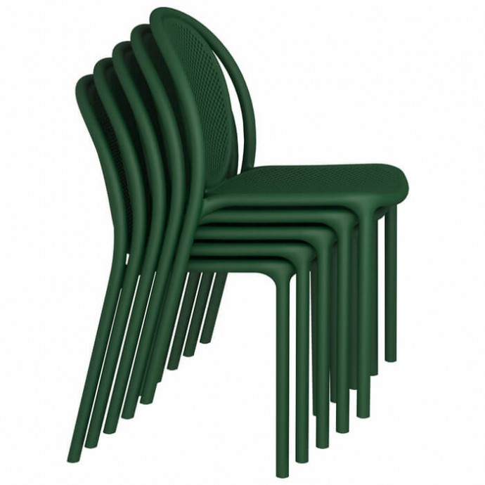 Пластиковый стул Sheffilton SHT-S172 темно-зеленый