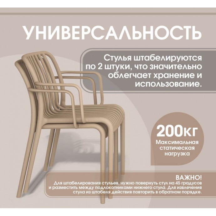 Пластиковый стул Sheffilton SHT-S173-1 капучино