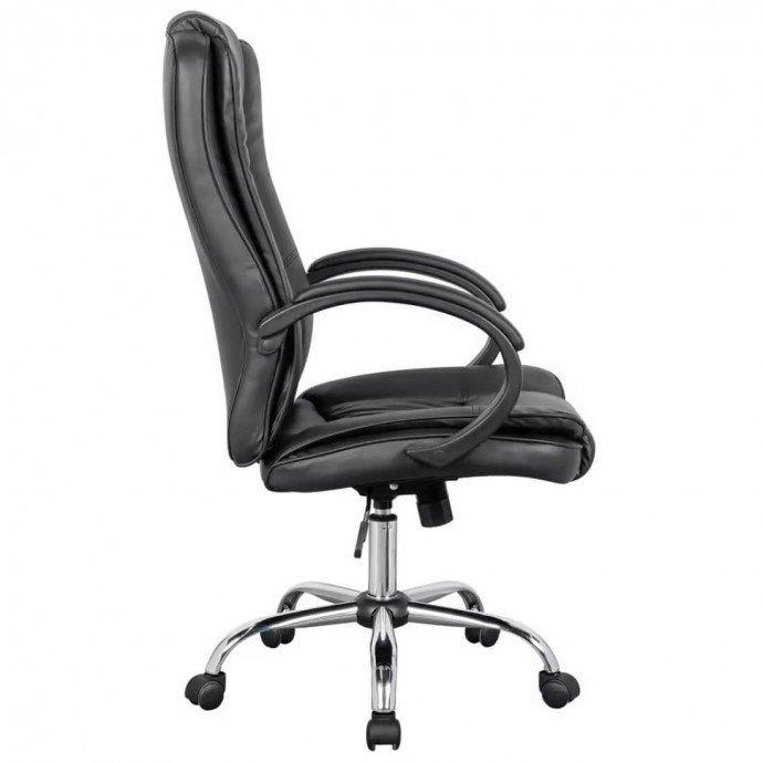 Кресло руководителя SitUp RAPID Chrome (экокожа Black/Black)