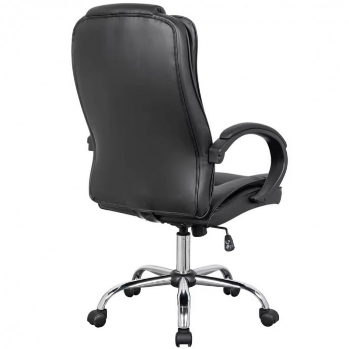 Кресло руководителя SitUp RAPID Chrome (экокожа Black/Black)