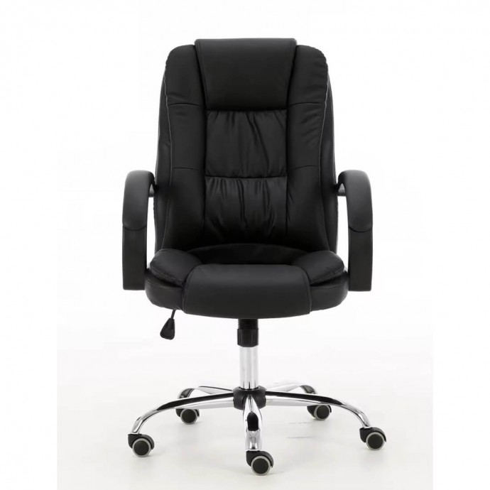 Кресло руководителя SitUp RAPID Chrome (экокожа Black/Black)