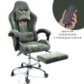 Геймерское вибромассажное кресло Calviano Calviano Amarone green plush