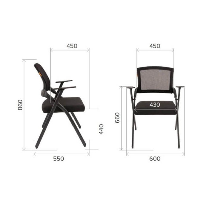 Складное офисное кресло Everprof EP-100 черная сетка