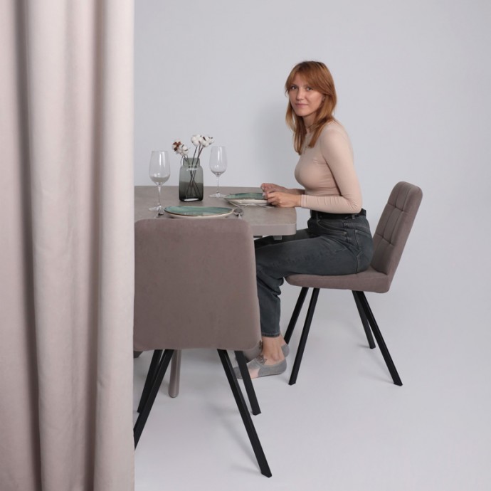 Стул ROMMY b05 LATTE LUX/черный