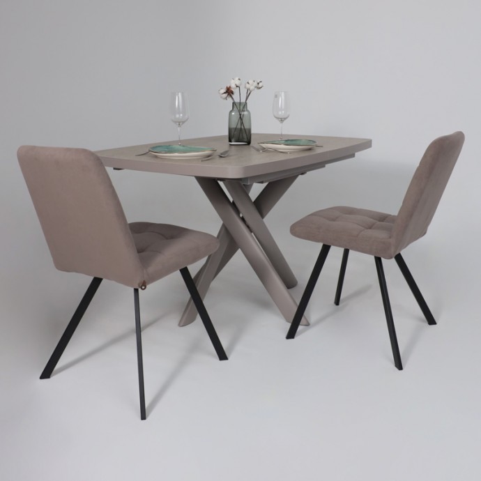Стул ROMMY b05 LATTE LUX/черный