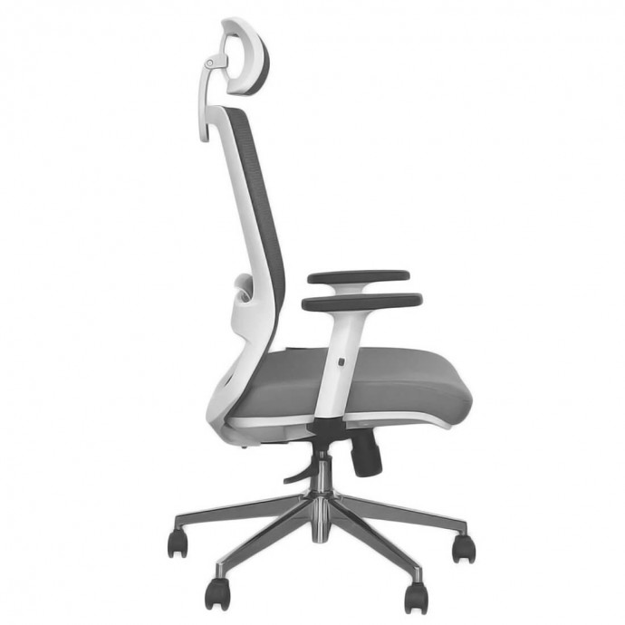 Кресло офисное SitUp MADRID Chrome (сетка Gray/ткань Gray)