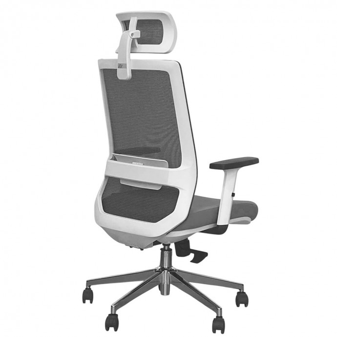 Кресло офисное SitUp MADRID Chrome (сетка Gray/ткань Gray)