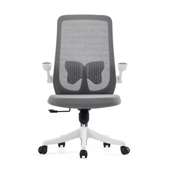 Кресло офисное SitUp AMELIA B PL White (сетка Gray/ткань Gray)