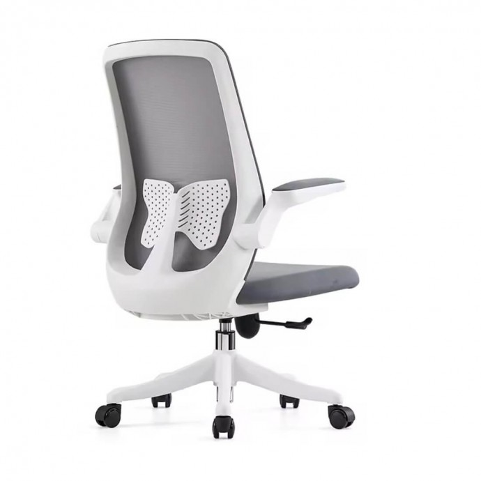 Кресло офисное SitUp AMELIA B PL White (сетка Gray/ткань Gray)