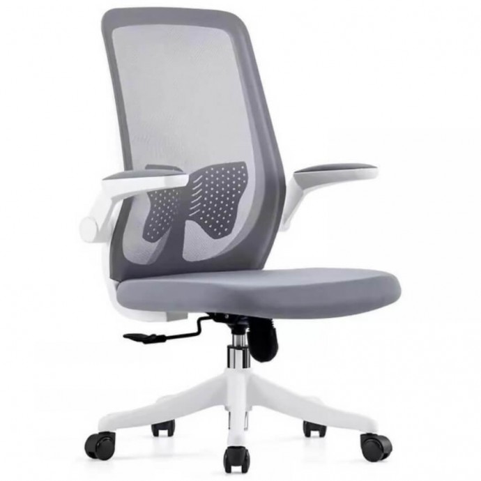 Кресло офисное SitUp AMELIA B PL White (сетка Gray/ткань Gray)