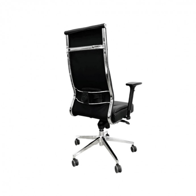 Кресло руководителя SitUp PARTNER Chrome (экокожа Black/Black)