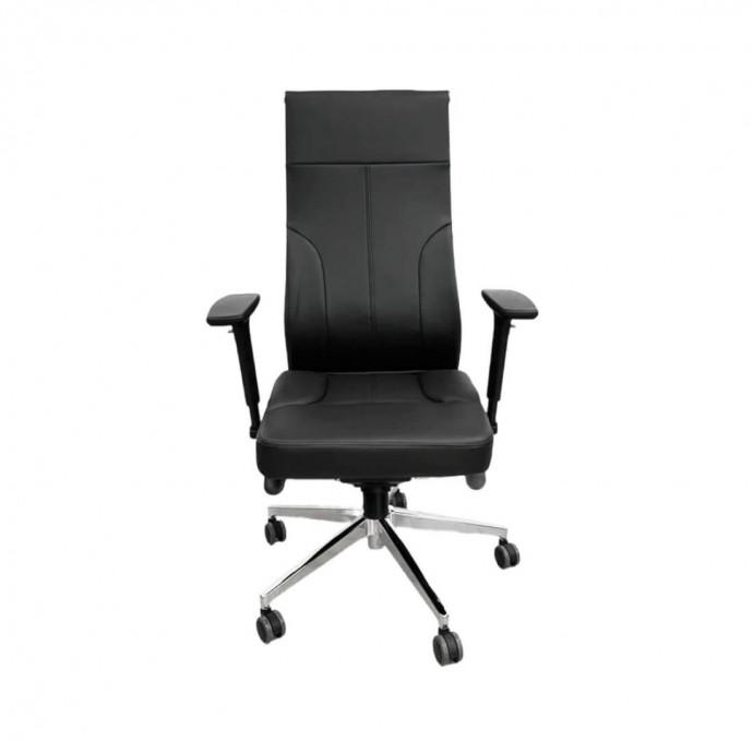 Кресло руководителя SitUp PARTNER Chrome (экокожа Black/Black)
