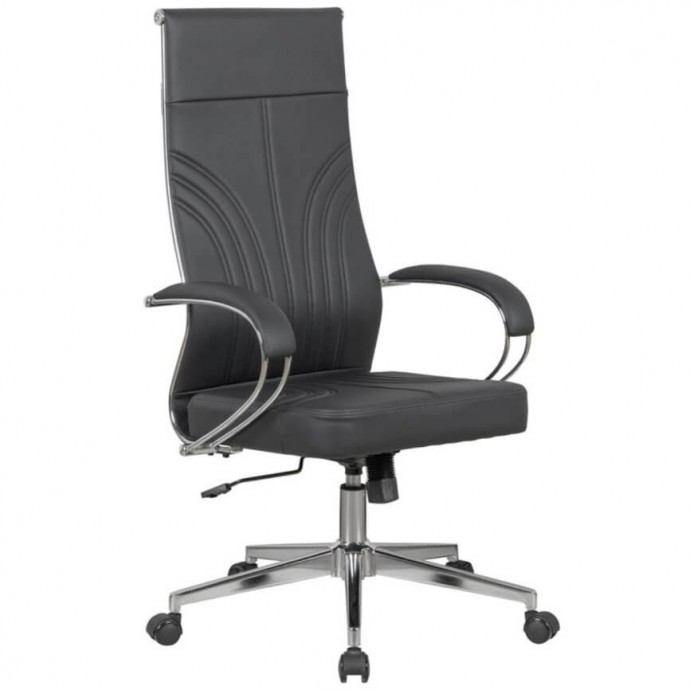 Кресло руководителя SitUp MARK Chrome (экокожа Black/Black)