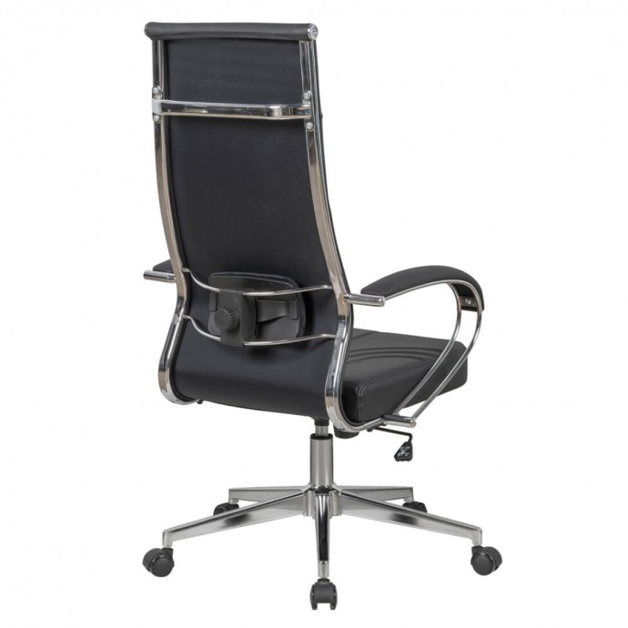 Кресло руководителя SitUp MARK Chrome (экокожа Black/Black)