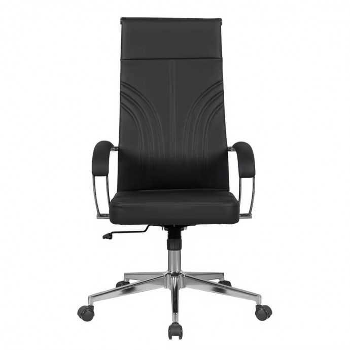 Кресло руководителя SitUp MARK Chrome (экокожа Black/Black)