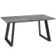 Раздвижной стол LOFT LUX-140 140/180х85 Дымчатая керамика/Чёрный