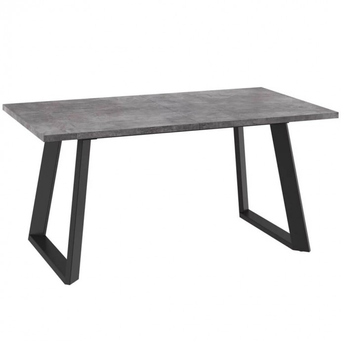 Раздвижной стол LOFT LUX-140 140/180х85 Дымчатая керамика/Чёрный