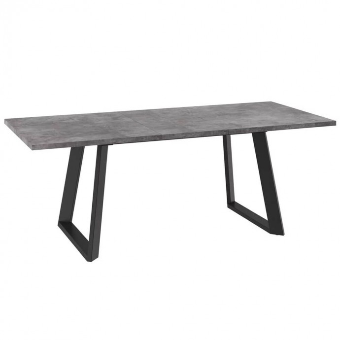 Раздвижной стол LOFT LUX-140 140/180х85 Дымчатая керамика/Чёрный