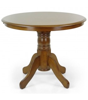 Круглый деревянный обеденный стол Рольф D96,5 коричневый