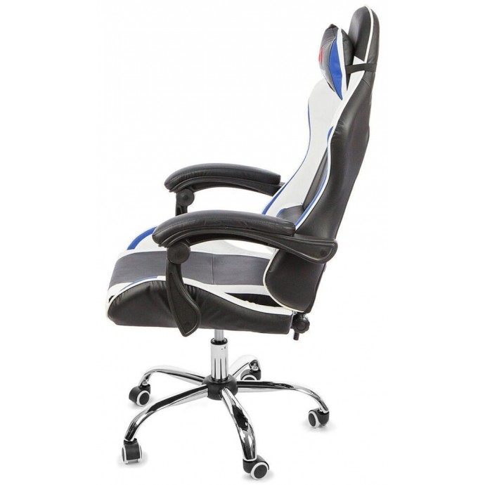 Геймерское массажное кресло Calviano ASTI ULTIMATO black/white/blue