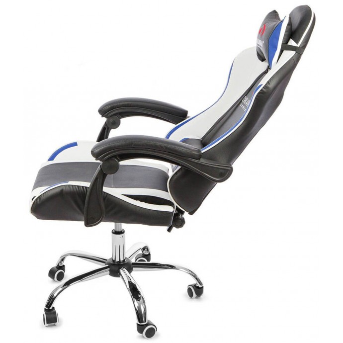 Геймерское массажное кресло Calviano ASTI ULTIMATO black/white/blue