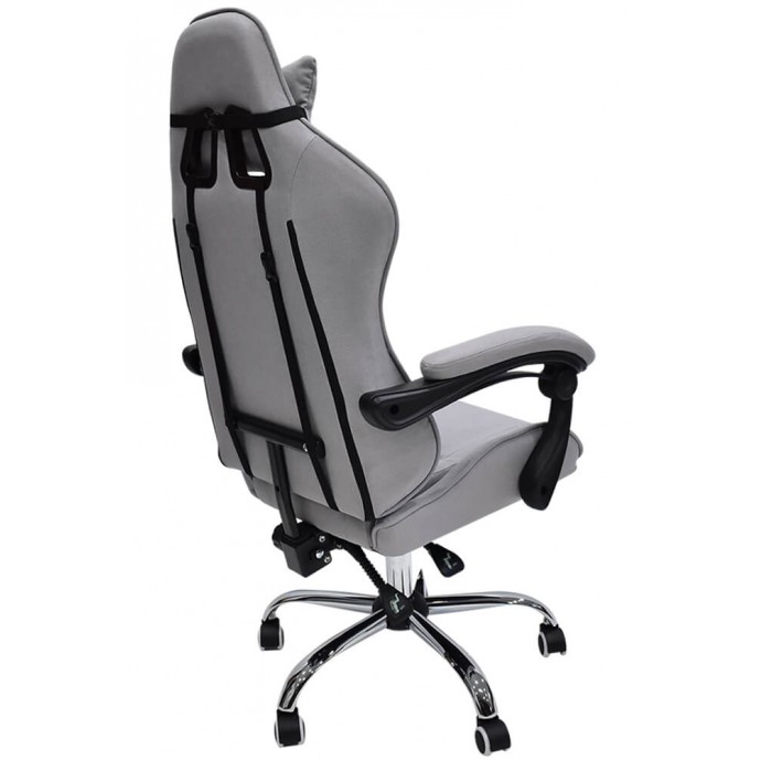 Геймерское массажное кресло Calviano ASTI ULTIMATO grey fabric