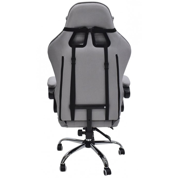 Геймерское массажное кресло Calviano ASTI ULTIMATO grey fabric
