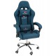 Геймерское массажное кресло Calviano ASTI ULTIMATO light blue fabric