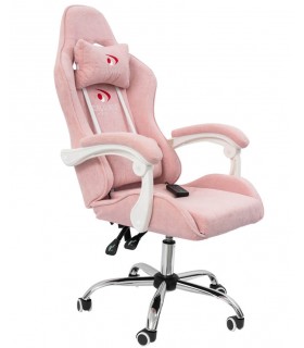 Геймерское массажное кресло Calviano Nero pink plush