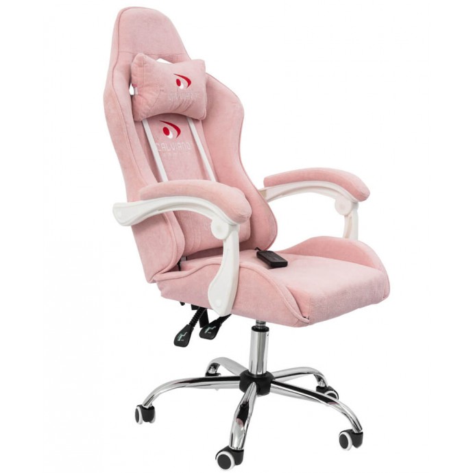 Геймерское массажное кресло Calviano Nero pink plush
