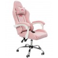 Геймерское массажное кресло Calviano Nero pink plush