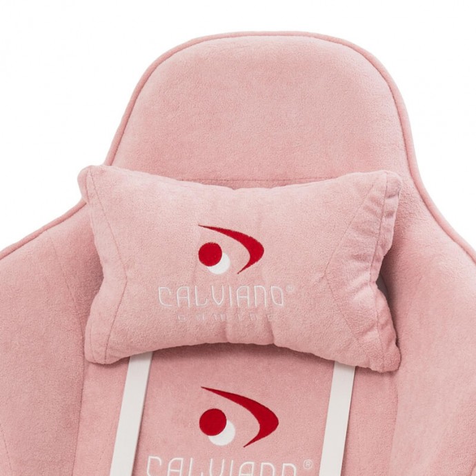 Геймерское массажное кресло Calviano Nero pink plush