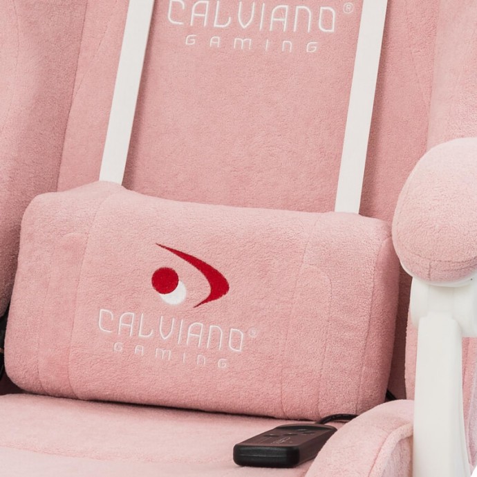 Геймерское массажное кресло Calviano Nero pink plush
