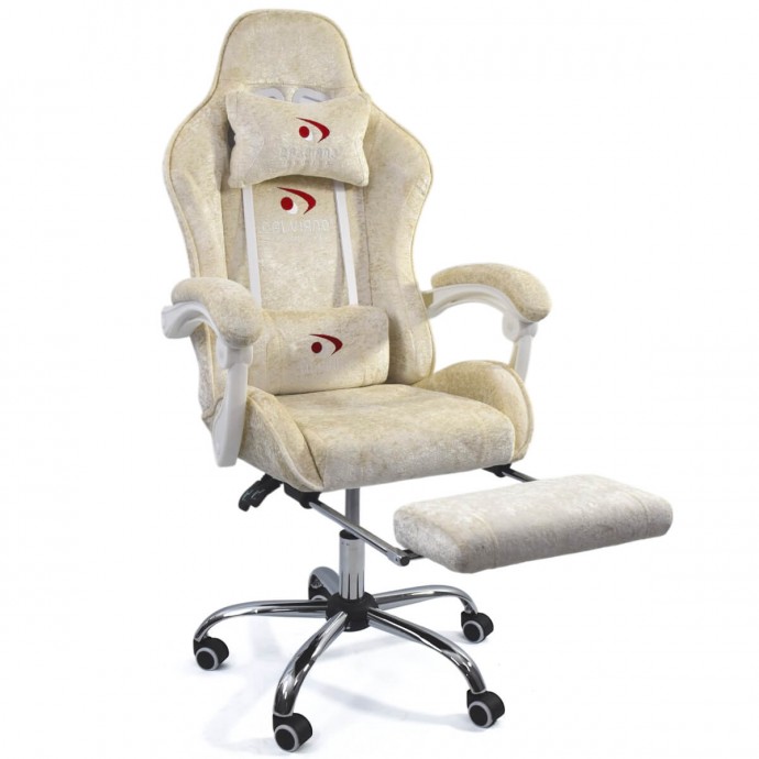 Геймерское вибромассажное кресло Calviano Amarone beige plush